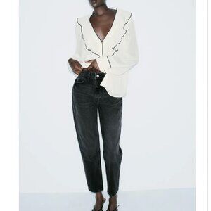 Zara Black Boyfriend Jeans